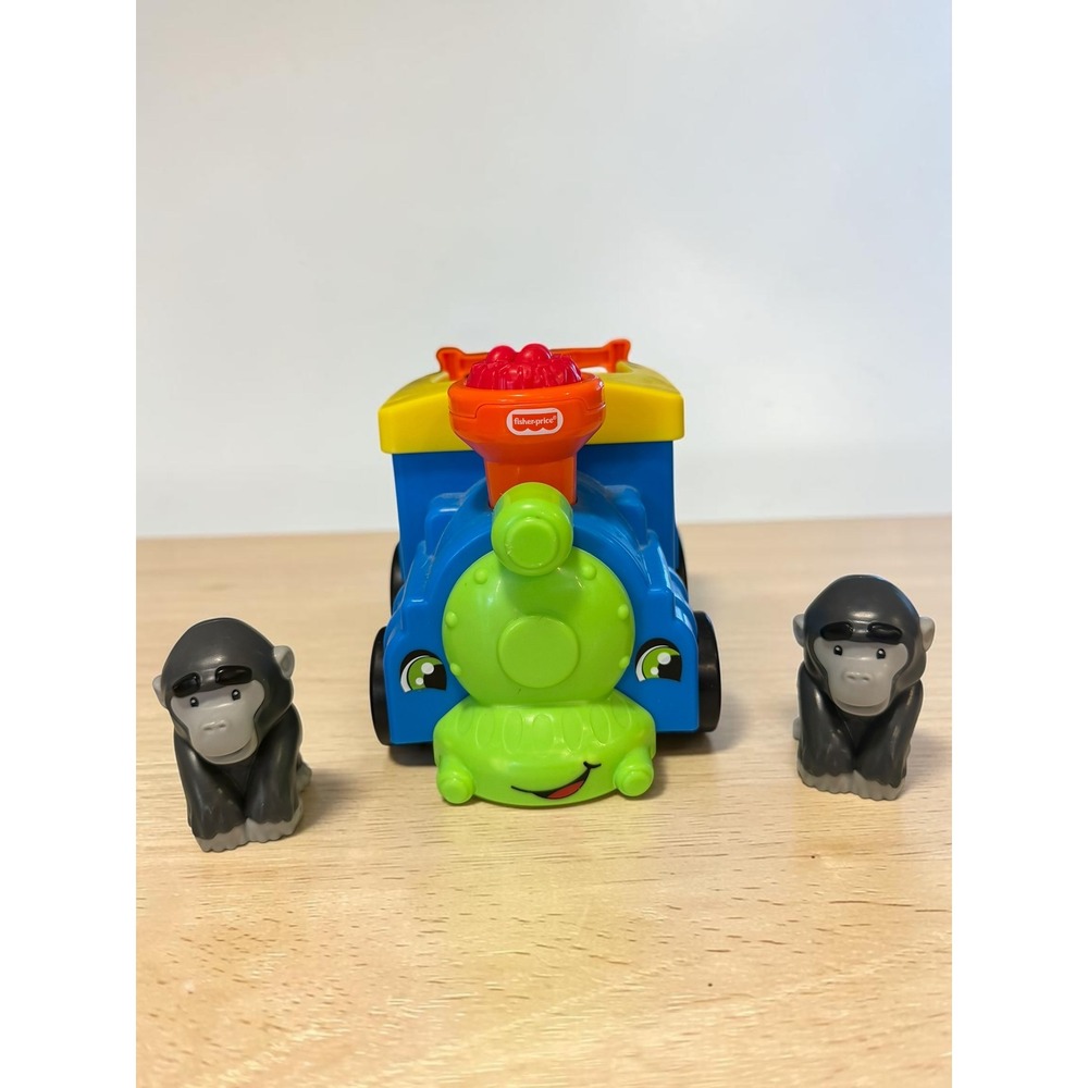 Fisher-Price Little People Choo-Choo Zoo Train 2 Gorillas sound works! - Picture 2 of 5